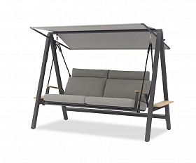 Качели Malmo Brafritid антрацит/серый, алюминий/тик