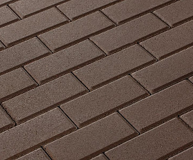 Брусчатка 342 механический завод Прямоугольник (кирпич) 200х100х60 мм Коричневый
