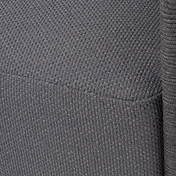 Лугано кресло плетеное из роупа, каркас алюминий темно-серый (RAL7024) муар, роуп темно-серый круглый, ткань темно-серая YB25-0027 фото 6