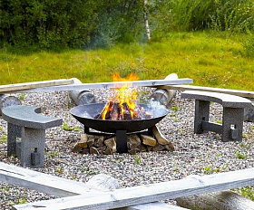 Скамья для костровой зоны SK180 Concretika 180х37х45 см