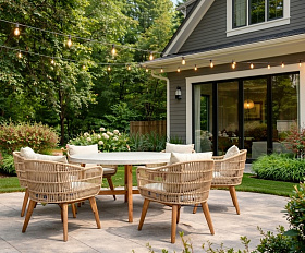 Обеденный комплект Eleonora Royal Family из натурального дерева на 6 персон