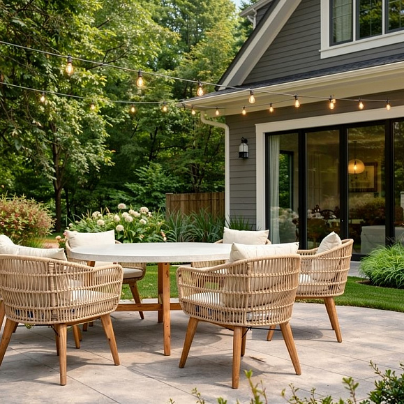 Обеденный комплект Eleonora Royal Family из натурального дерева на 6 персон фото 2