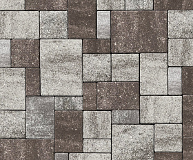 Тротуарная плитка Нобетек Новый город квартет 4НГК6Ф Колормикс №25 Шоколад