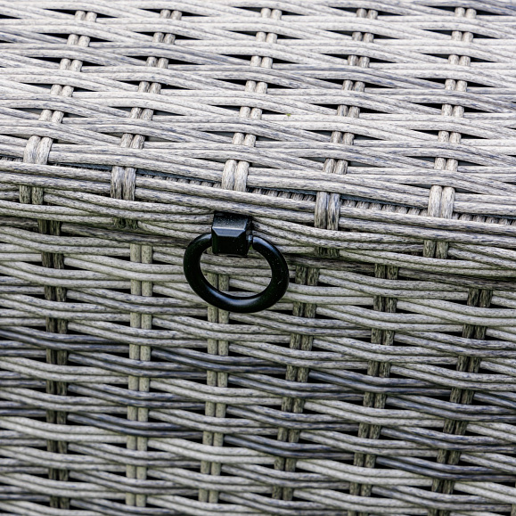 Сундук для хранения Karl 120 Royal Family из искусственного ротанга c колесиками, цвет серый фото 2