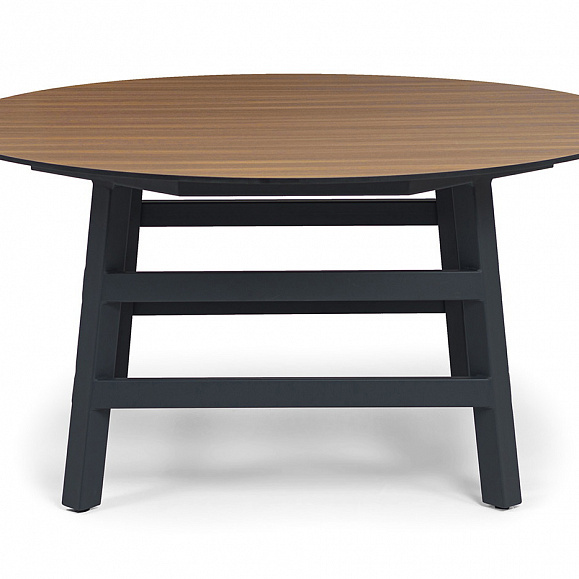 Рио стол из HPL круглый Ø160см, H75, цвет столешницы дуб фото 2