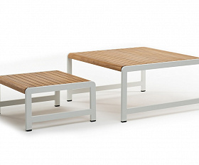 Комплект кофейных столов из алюминия MAYA белый Joygarden