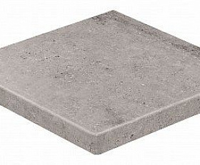 Клинкерная ступень прямоугольная угловая Loftstufe Stroeher Gravel Blend 962 grey, 340х340х35х11 мм