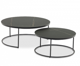 Комплект лаунж мебели Stockholm Brafritid, с двумя столами, антрацит/серый, алюминий