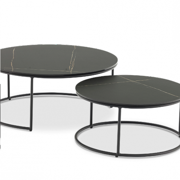 Комплект лаунж мебели Stockholm Brafritid, с двумя столами, антрацит/серый, алюминий фото 3