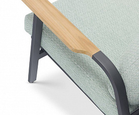 Комплект лаунж мебели Malmo Brafritid с 2-х местным диваном, антрацит/зелёный, алюминий