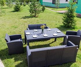 Обеденный комплект Grand Lana Dining L Royal Family из пластика, цвет графит