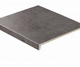 Клинкерная ступень прямоугольная рядовая Stroeher Loftstufe Gravel Blend 963 black, 294х340х35х11 мм