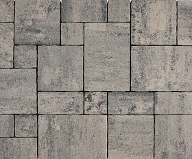 Тротуарная плитка 342 механический завод Вилла 80 мм, микс черно-белый