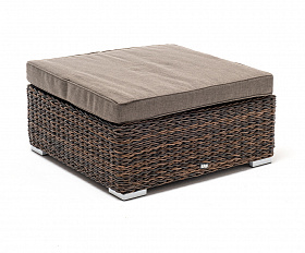 Лунго плетеная оттоманка с подушкой (гиацинт), цвет коричневый