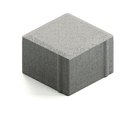 Тротуарная плитка 342 механический завод Квадрат 100х100х80 мм, светло-серый