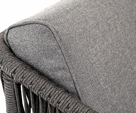 Кресло Канны 4SIS из роупа (веревки), основание дуб, цвет темно-серый