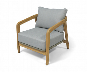 Лейпциг кресло из тика, цвет серый