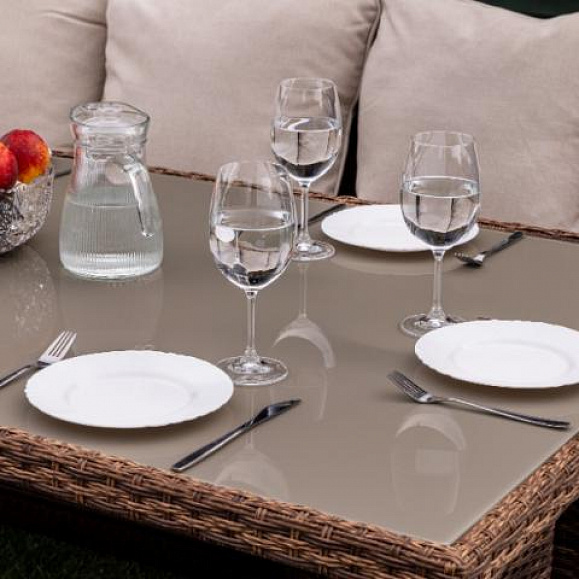 Угловой комплект Zorro Plus Double Royal Family из искусственного ротанга, цвет коричневый фото 7