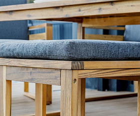 Обеденный комплект Brooklyn Royal Family из дерева, цвет серый