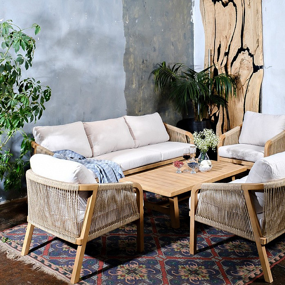 Стол садовый кофейный из акации RIMINI Joygarden фото 6