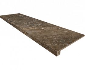 Комплект Керамогранитная ступень Estima BR04 33x120 см с бортиком + Подступенок 14,5х120 см