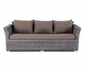 Диван трехместный Капучино 4SIS из искусственного ротанга, цвет графит