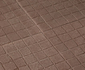 Тротуарная плитка Квадрат 342 механический завод 500х500х40 мм Клетка цвет Коричневый