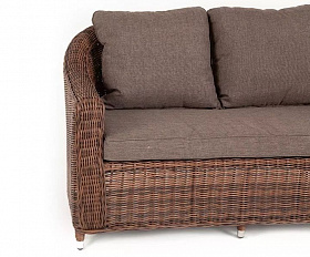 Диван двухместный Кон Панна 4SIS из искусственного ротанга, цвет коричневый
