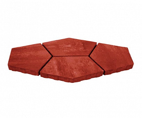 Тротуарная плитка Нобетек Квинта 3П8ф красная