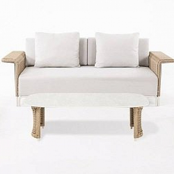 Лаунж-Зона Мальдивы 4SIS из искусственного ротанга, цвет соломенный фото 2