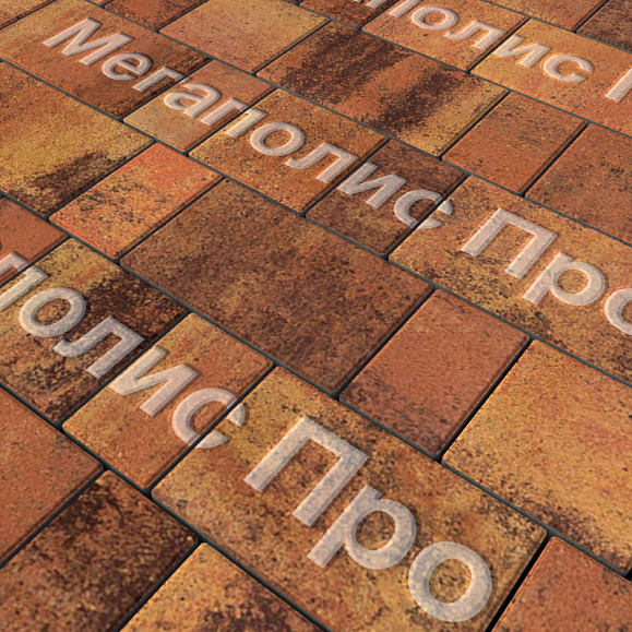 Тротуарная плитка Выбор Старый город Листопад 1Ф.8 80 мм Саванна фото 1