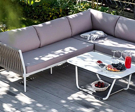 Диван модульный Касабланка 4SIS из роупа (веревки), цвет серо-коричневый