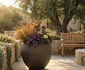 Кашпо Concretika Гира D50H43 Олива 310 256