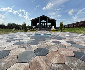 Тротуарная плитка Выбор Соты - Б.3.Ш.6 60 мм Стандарт Серый