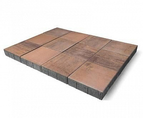 Тротуарная плитка Квадрат Braer 300х300х80мм Color Mix цвет "Прайд"