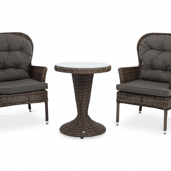 Алиса кофейный комплект из искусственного ротанга, цвет коричневый фото 1