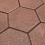 Тротуарная плитка Koldiz Шестигранник 60 мм Моно Бордовый