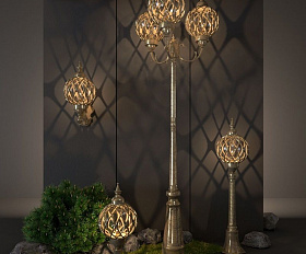 Уличный светильник Elektrostandard Sirius F/3 IP44 черное золото