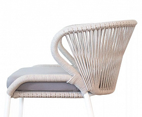 Плетеный стул Милан 4SIS из роупа (веревки), цвет бежевый