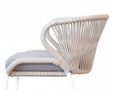 Плетеный стул Милан 4SIS из роупа (веревки), цвет бежевый