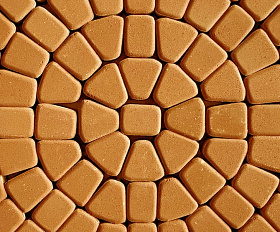 Тротуарная плитка 342 механический завод Классика круговая 60мм Оранжевый