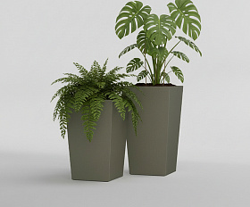 Кашпо Concretika Коник 40x40x70 Грине 7006