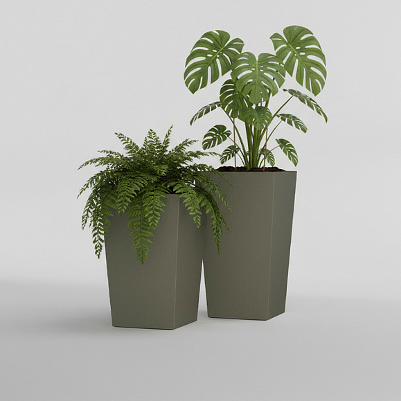 Кашпо Concretika Коник 40x40x70 Грине 7006 фото 5