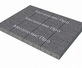 Тротуарная плитка Фабрика Готика Квадрат 300х300х60 мм Амфиболит FINO