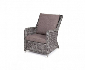 Плетеное кресло Гляссе 4SIS из искусственного ротанга, цвет графит