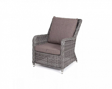 Плетеное кресло Гляссе 4SIS из искусственного ротанга, цвет графит