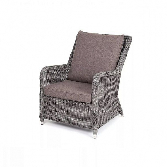 Плетеное кресло Гляссе 4SIS из искусственного ротанга, цвет графит фото 1