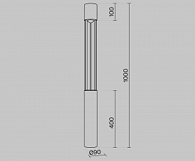 Ландшафтный светильник Mill Maytoni O427FL-L12GF3K цвет Графит
