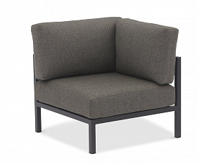 Комплект лаунж мебели Stockholm Brafritid, со столом-гриль, антрацит/серый, алюминий