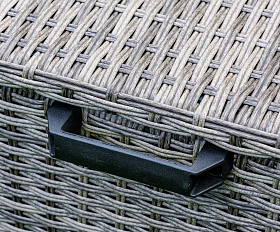 Сундук для хранения Karl 120 Royal Family из искусственного ротанга c колесиками, цвет серый